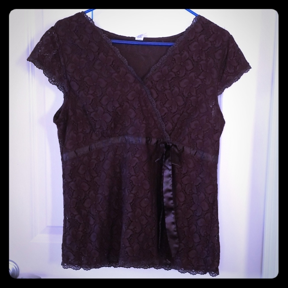 Chocolate Lace Blouse